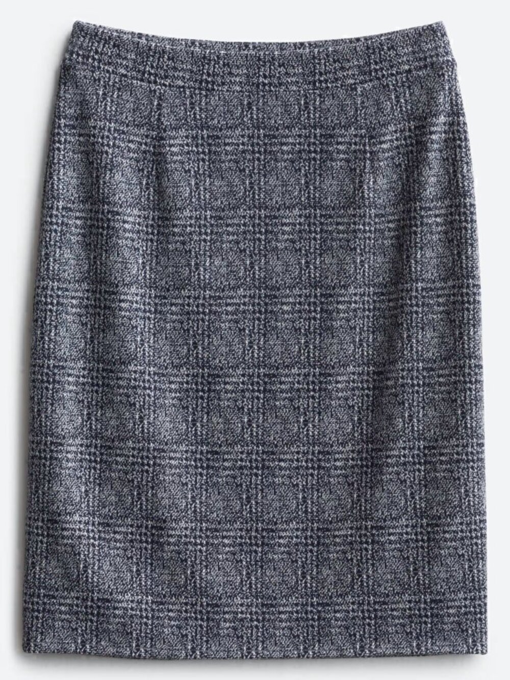 Classic Blue and Gray Plaid Skirt